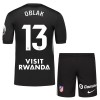 Original Trikotsatz Atlético Madrid Oblak 13 Torwart 2025-26 Schwarze Für Kinder